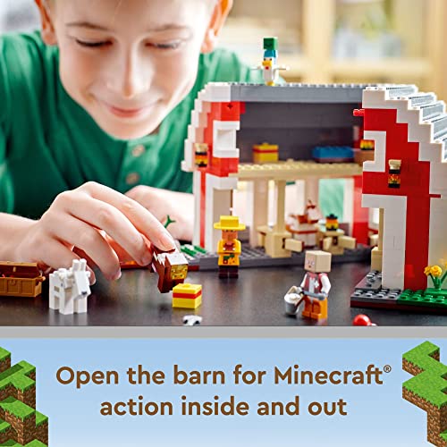 LEGO Minecraft The Red Barn Building Toy Set for Kids, Girls, and Boys Ages 9+ (799 Pieces)