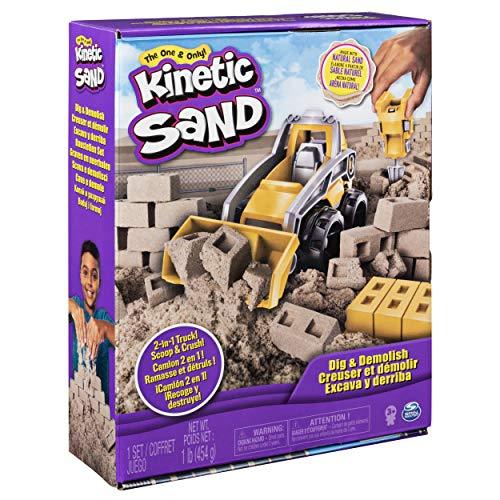 Kinetic Sand, Dig & Demolish Truck Playset with 1lb Kinetic Sand, for Kids Aged 3 and up - sctoyswholesale