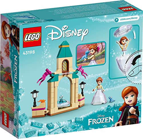 LEGO Disney Anna’s Castle Courtyard 43198 Diamond Dress Set, Buildable Princess Toy with Collectable Frozen 2 Mini Doll Figure