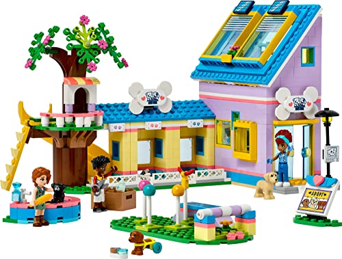 LEGO Friends Dog Rescue Centre , Pet Animal Playset  with 2023 Series Characters Autumn and Zac Mini-Dolls, Toy Vet Set