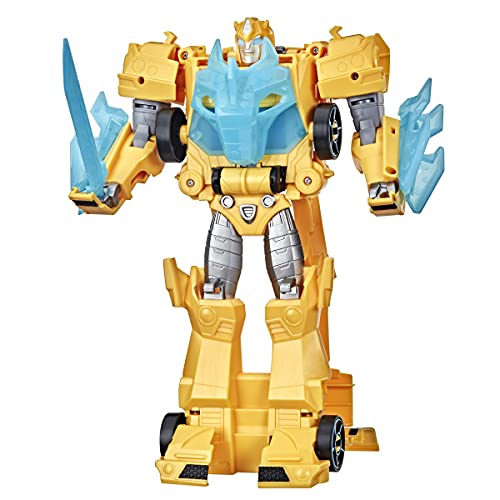 Transformers Toys Bumblebee Cyberverse Adventures Dinobots Unite Roll N’ Change Bumblebee Push-to-Convert Action Figure - sctoyswholesale