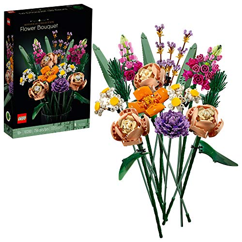 LEGO Icons Flower Bouquet 10280 Artificial Flowers, Set for Adults, Decorative Home Accessories, for Her and Him, Botanical Collection