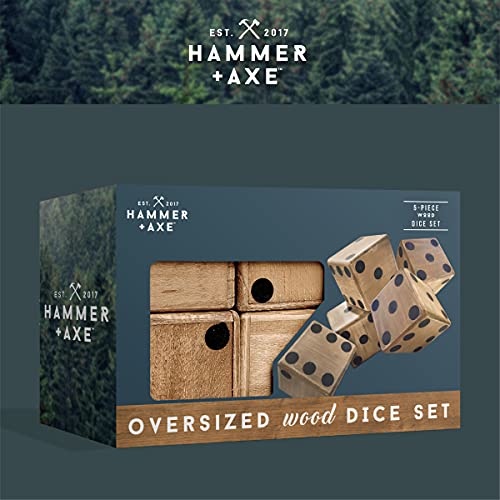 Hammer + Axe Jumbo Wooden Yard Dice Game Set, Best Outdoor Games for Family Fun Outdoors - sctoyswholesale