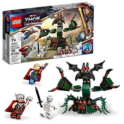 LEGO Marvel Attack on New Asgard 76207 Building Kit; Thor Construction Toy with 2 Minifigures for Kids Aged 7+ (159 Pieces)