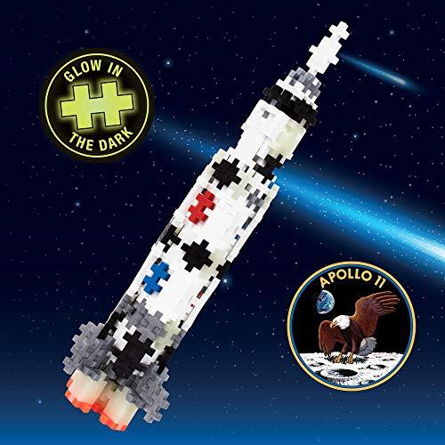 PLUS PLUS – Mini Maker Tube – Saturn V Rocket, Apollo 11 Space Playset – 240 Piece, Interlocking Mini Puzzle Blocks for Kids - sctoyswholesale