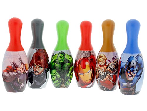 What Kids Want Avengers Bowling Set - Includes 6 Pins and Bowling Ball - Styles May Vary