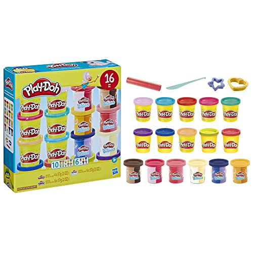  Play-Doh 2-Pack of Cans (Blue and Red) : Toys & Games