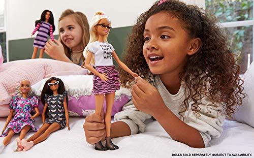 Barbie Fashionistas Doll #140 Tall Brunette Mouse Dress Kira Face