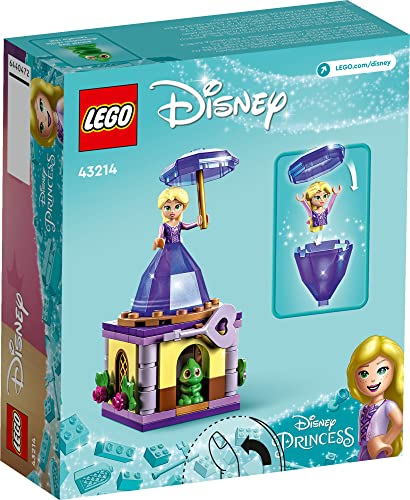 LEGO Disney Princess Twirling Rapunzel, Buildable Toy with Diamond Dress Mini-Doll and Pascal The Chameleon Figure