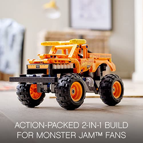 LEGO Technic Monster Jam El Toro Loco 42135 2 in 1 Pull Back Truck to Off Roader Car Toy, Construction Set for Kids