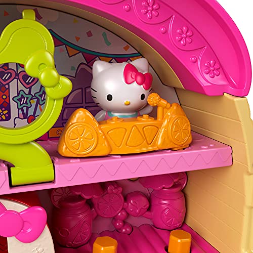 Hello Kitty Taco Party Compact Playset with 2 Sanrio Minis Figures,  Stationery Notepad and Accessories
