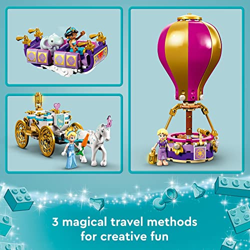 LEGO Disney Princess Enchanted Journey , 3in1 Playset with Cinderella, Jasmine, Rapunzel Mini Dolls with Toy Horse & Carriage, Flying Carpet, Hot Air Balloon