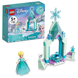LEGO Disney Princess Elsa’s Castle Courtyard Building Toy Set for Kids, Girls, and Boys Ages 5+ (53 Pieces)