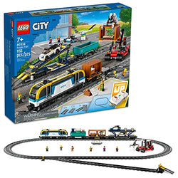 LEGO City Freight Train 60336 Building Toy Set with Powered Up Technology for Boys, Girls