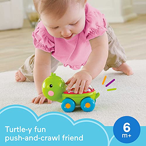Fisher-Price Poppity Pop Turtle, infant push-along vehicle that encourages crawling