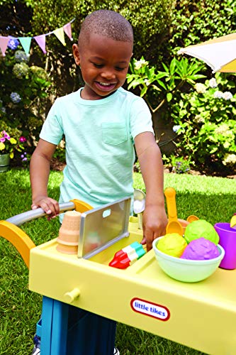 Little Tikes 2-in-1 Lemonade and Ice Cream Stand with 25 Accessories and Chalkboard - sctoyswholesale