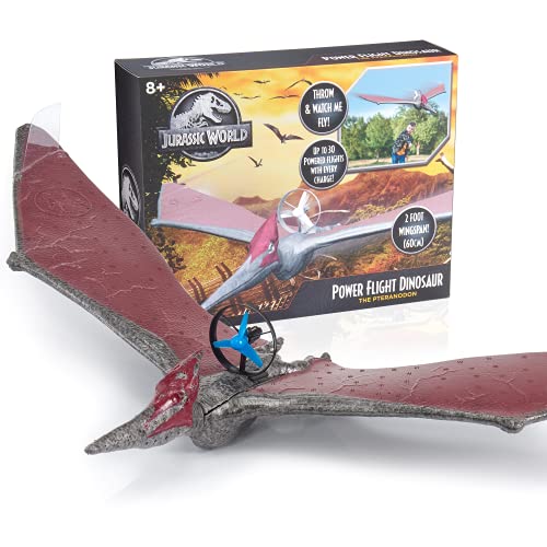 Jurassic World Toys Power Flight Dino - Pteranodon |Flying Dinosaur Toy for Kids | Official Camp Cretaceous, Fallen Kingdom and Dominion Merchandise and Gifts for Boys and Girls