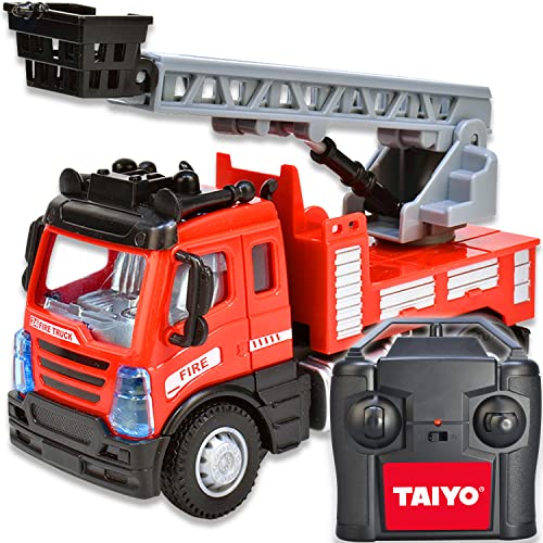 Fire Truck, R/C , 1:40 Scale, Red, 2.5GHz Transmission Frequency - sctoyswholesale