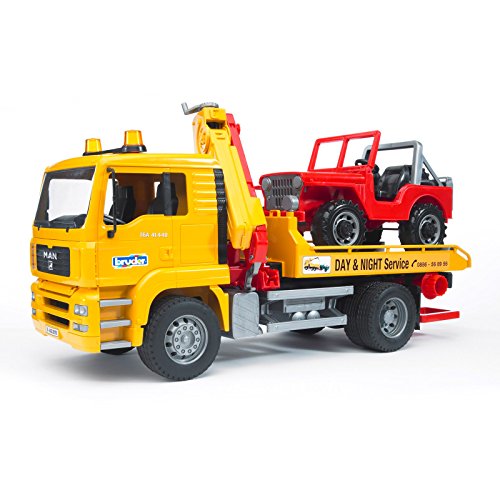 Bruder Man TGA Tow Truck with Cross Country Vehicle