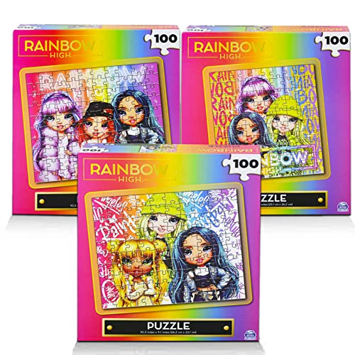 Rainbow Studios Rainbow High Premier 100 Pc Puzzle for Kids - Rainbow High  Party Supplies