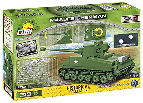 COBI Historical Collection M4A3E8 Sherman (Easy Eight) Tank, Army Green - sctoyswholesale