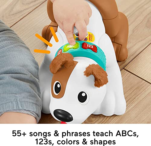 Fisher-Price Baby Learning Toy 123 Crawl With Me Puppy Electronic Dog With Smart Stages Content & Lights