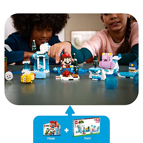 LEGO Super Mario Fliprus Snow Adventure Expansion Set 71417, Toy for Kids to Combine with Starter Course, with Freezie and Baby Penguin Figures