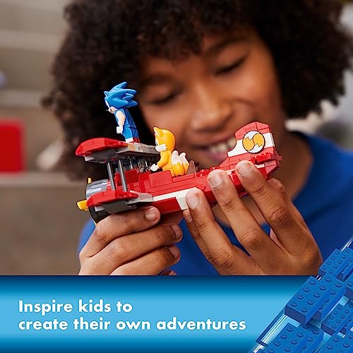 LEGO Sonic The Hedgehog Tails’ Workshop and Tornado Plane 76991 Building Toy Set, Airplane Toy with 4 Sonic Figures and Accessories for Creative Role Play, Gift for 6 Year Olds who Love Gaming