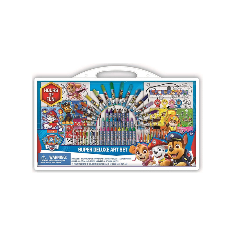 Paw Patrol Super Deluxe Art Supplies Set With Coloring Pages, Stampers, & Stickers - sctoyswholesale
