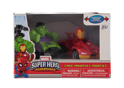 Marvel Super Hero Adventures 2 Pack Pull -Back Cars - sctoyswholesale