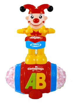 Drumming Clown with Music and Lights for Kids - sctoyswholesale