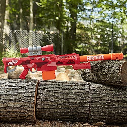 NERF Fortnite Heavy SR Blaster Scope, Big Blaster, 6 Mega Darts - sctoyswholesale