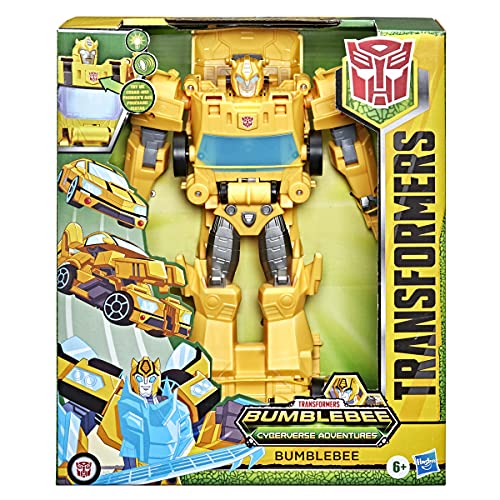 Transformers Toys Bumblebee Cyberverse Adventures Dinobots Unite Roll N’ Change Bumblebee Push-to-Convert Action Figure - sctoyswholesale