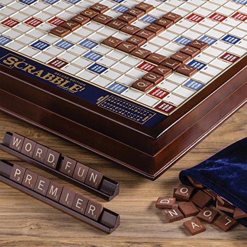 Scrabble Deluxe Edition with Rotating Wooden Board Game - sctoyswholesale