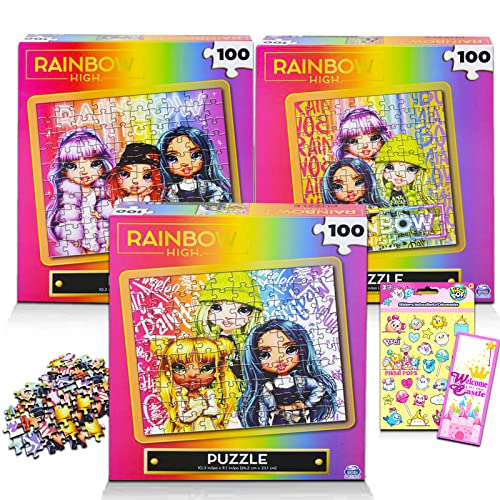Rainbow Studios Rainbow High Premier 100 Pc Puzzle for Kids - Rainbow High Party Supplies - sctoyswholesale