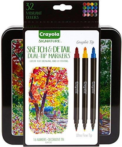 Crayola Sketch & Detail Dual-Tip Markers - sctoyswholesale