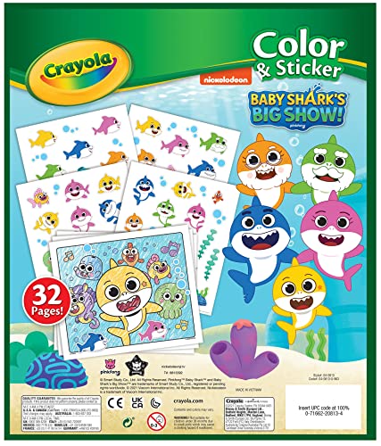 Crayola Baby Shark Coloring Pages and Stickers - sctoyswholesale