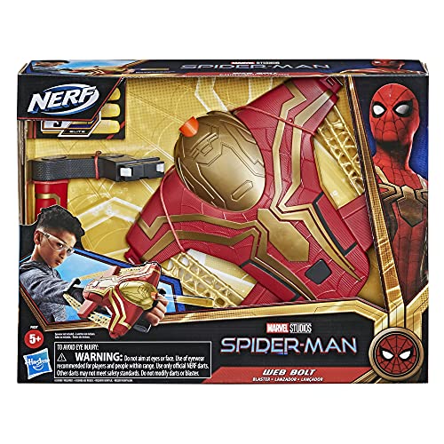 Spider-Man Marvel Web Bolt NERF Blaster Toy for Kids, Movie