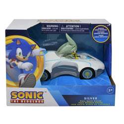 Sonic The Hedgehod Silver Pull Back Racer Car