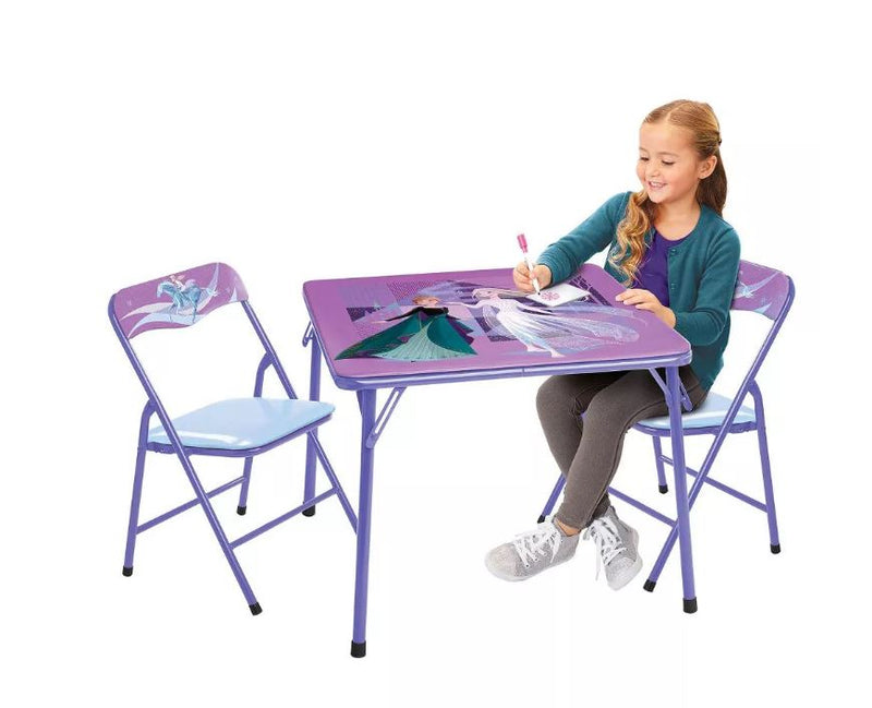 Disney Frozen Activity Table Set with 2 Kids' Chairs