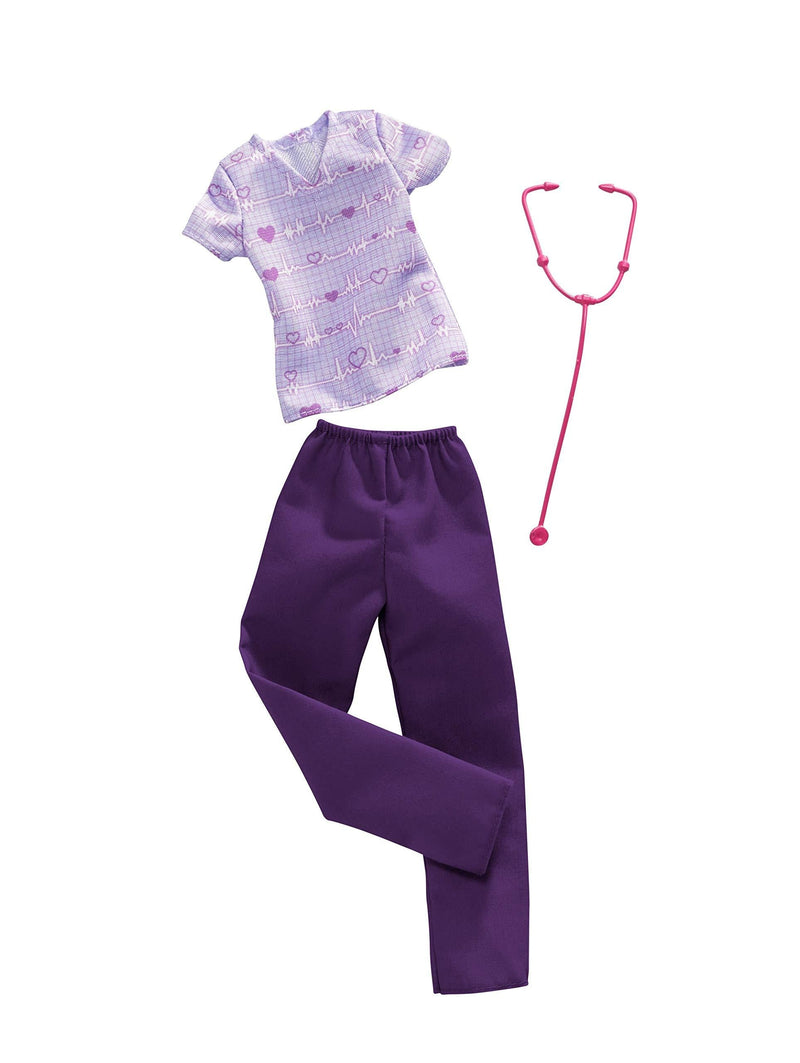 Barbie Clothes: Career Outfit for Barbie Doll, Nurse Scrubs with Stethoscope - sctoyswholesale