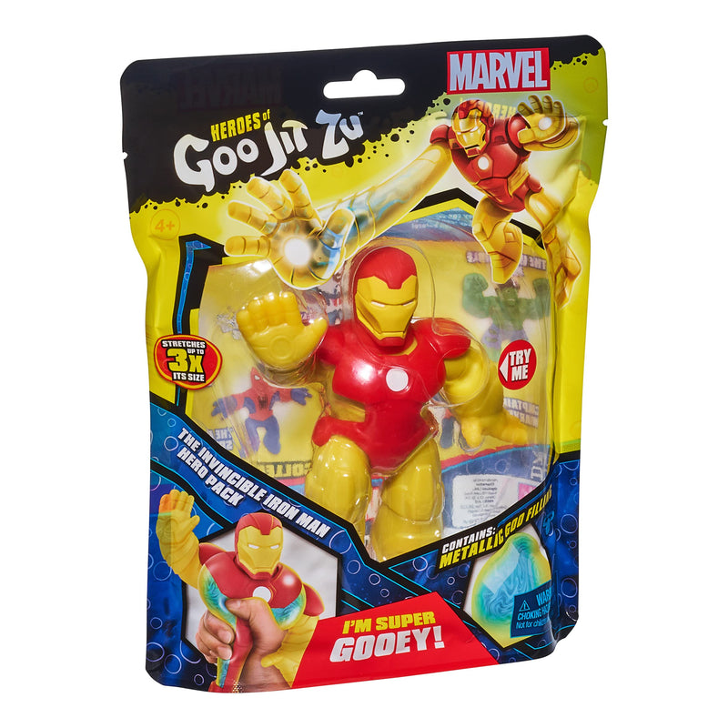 Heroes of Goo Jit Zu Marvel Hero Pack. The Invincible Iron Man - Gooey 4.5" Tall