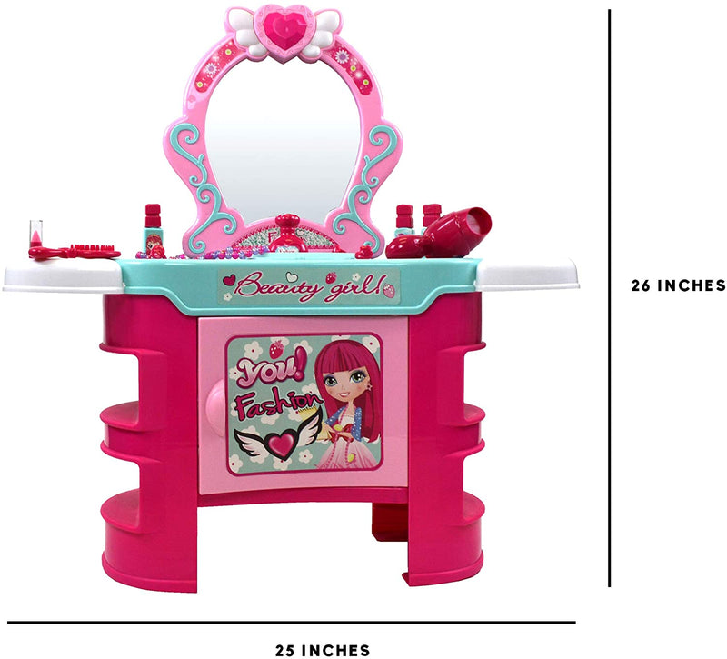 Vanity Mirror Table Play Set for Girls - sctoyswholesale