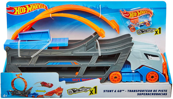 Hot Wheels Transporter Truck Large Loop Collapsible Launcher Room for 18 1:16 Scale Vehicles - sctoyswholesale