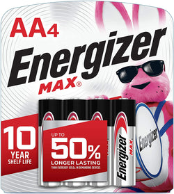Energizer AA Max Alkaline Batteries 4 pack - sctoyswholesale