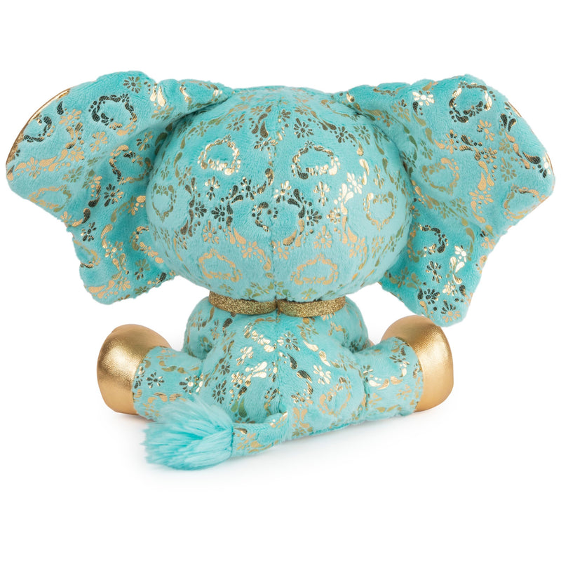 GUND PLushes Designer Fashion Pets Bella L’Phante Limited Edition Elephant Stuffed Animal, Turquoise/Gold, 6”