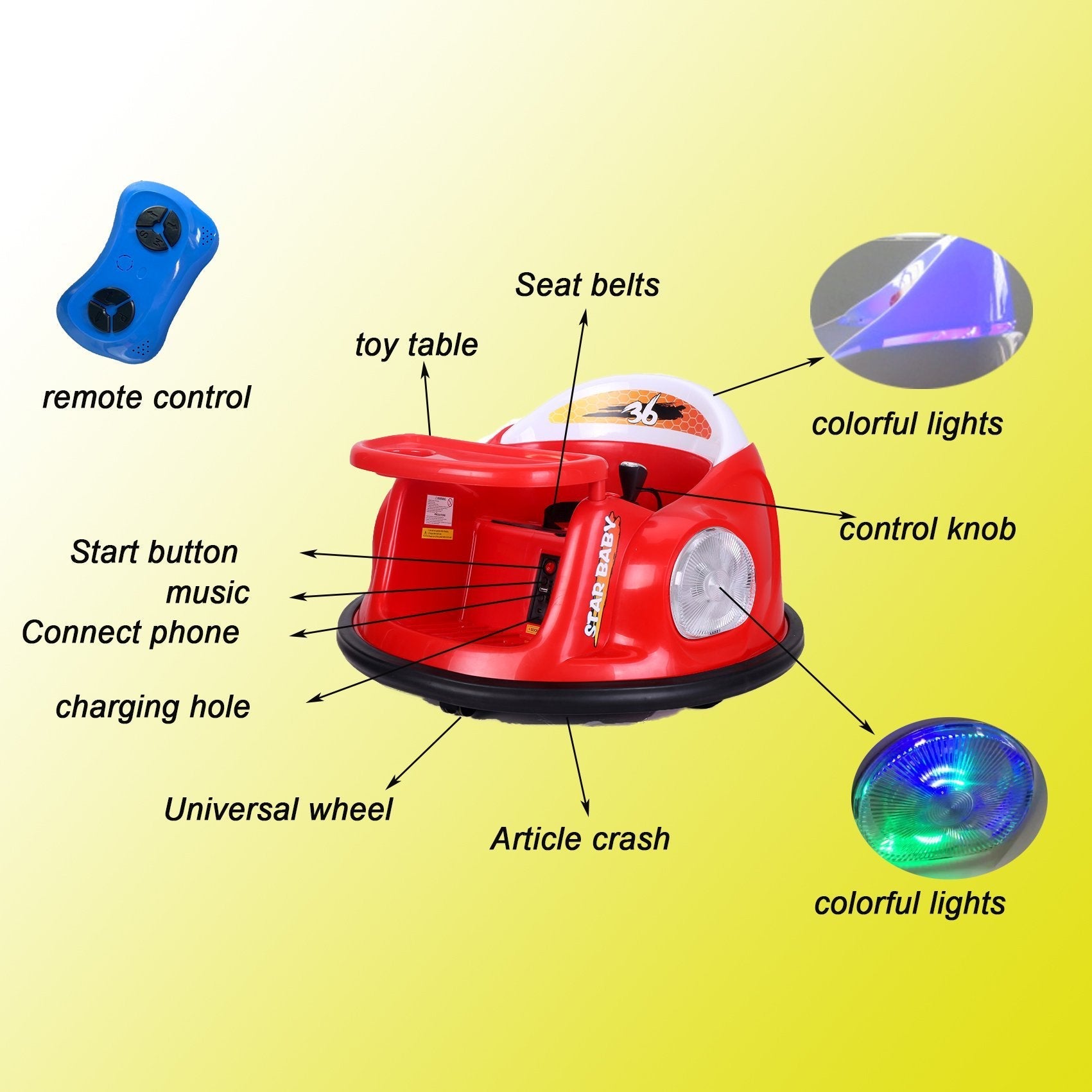 Kids Electric Ride On Bumper Car - S611 - sctoyswholesale