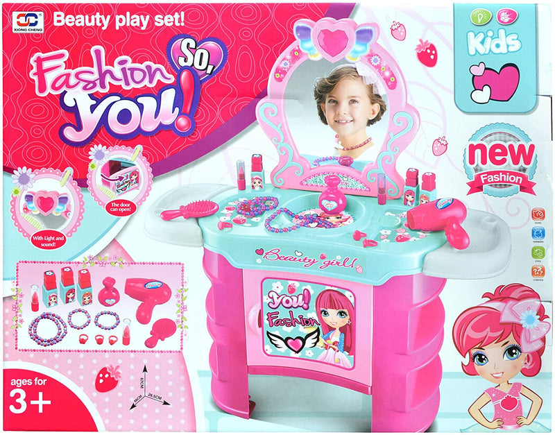 Vanity Mirror Table Play Set for Girls - sctoyswholesale