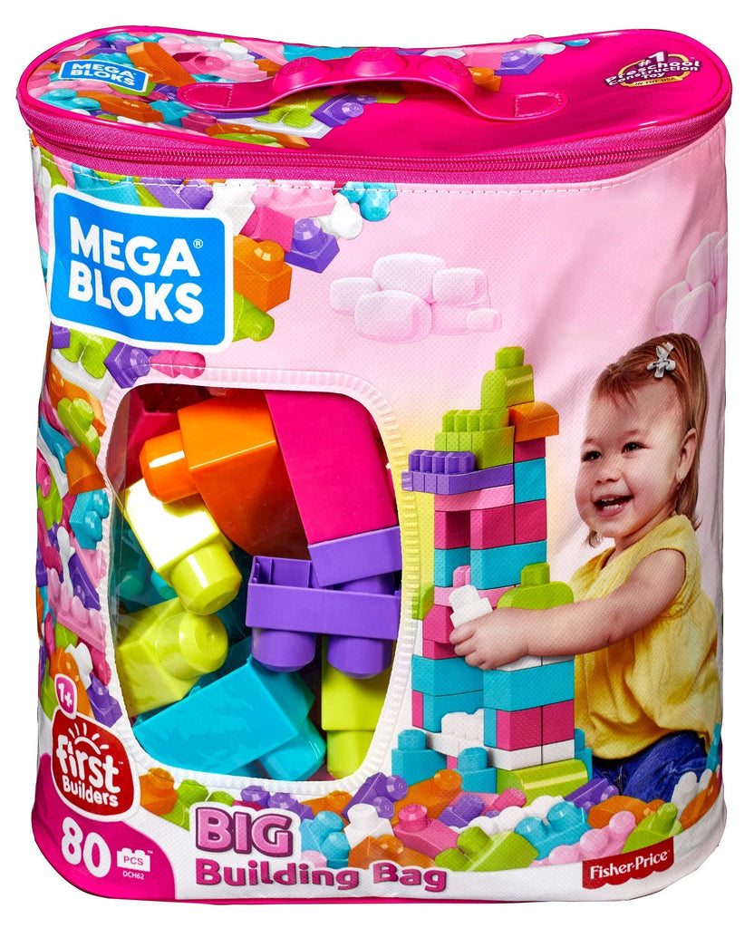 Mega Bloks Big Building Bag - 80 Pieces - West Side Kids Inc