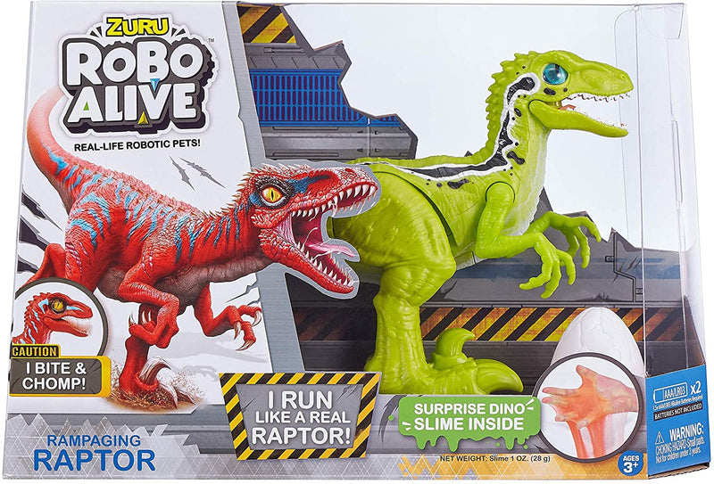 Robo Alive Rampaging Raptor Dinosaur Toy (Red) by ZURU - sctoyswholesale